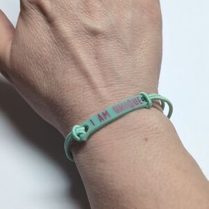 241 Blue I AM UNIQUE Stretch‎ Band Bracelet